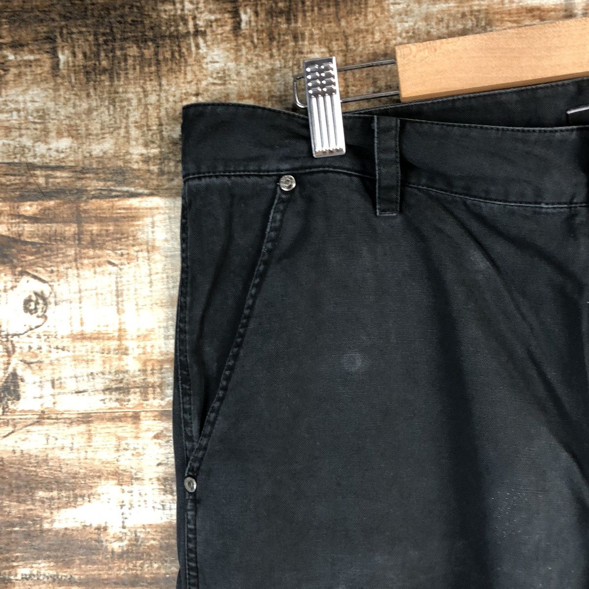 Japanese Brand Hum Black utility tactical Casual cargo Pants #A2389 Size US 31 - 4 Thumbnail