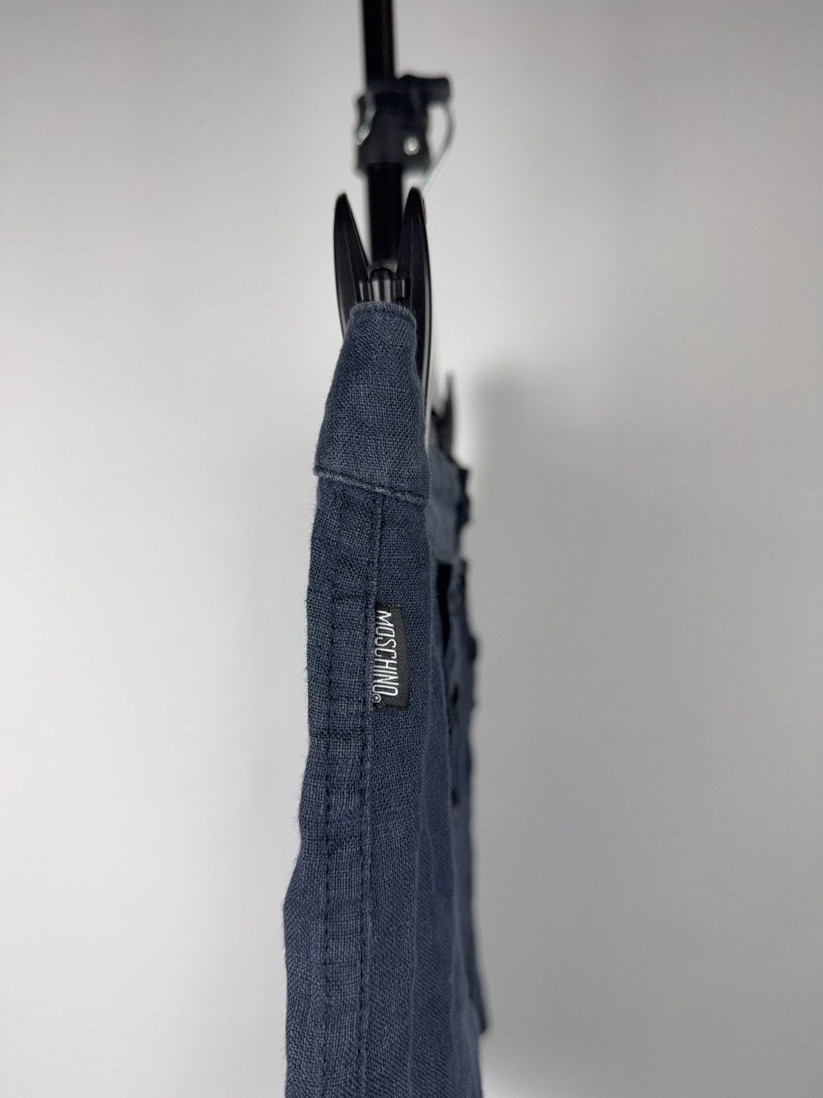Moschino Luxury Moschino Jeans Faded Blue Button Detail Mini Skirt Size 29" - 2 Thumbnail