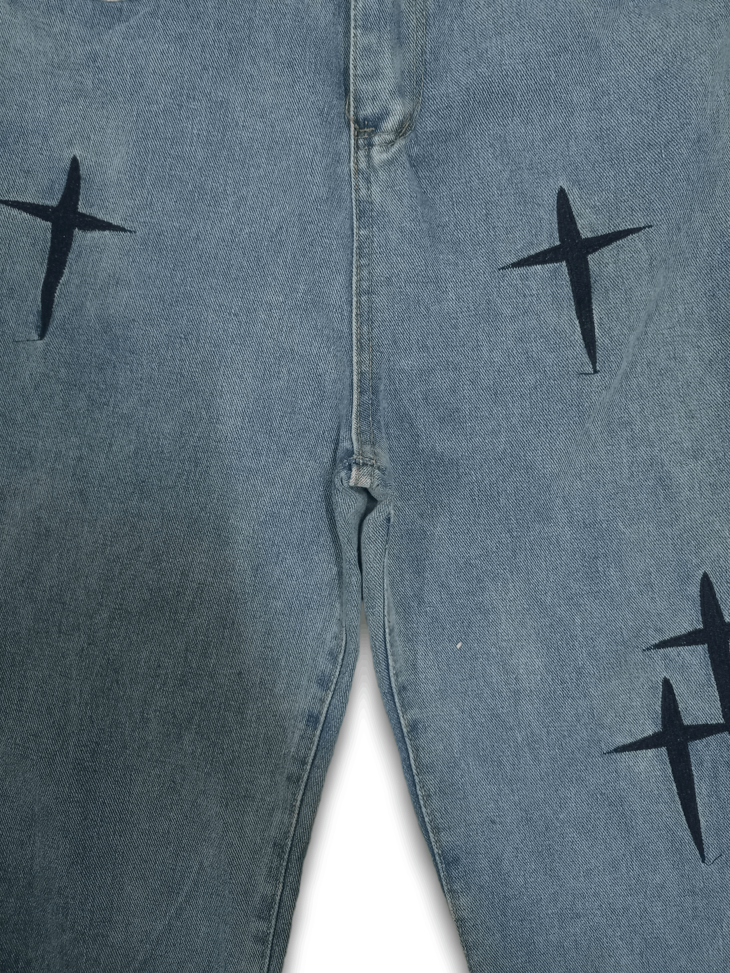 Japanese Brand Vintage Japanese Brand Cross Embroidered Baggy Jeans Size US 28 / EU 44 - 8 Thumbnail