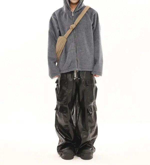 VIBE Baggy Leather Jeans Size US 28 / EU 44 - 4 Thumbnail