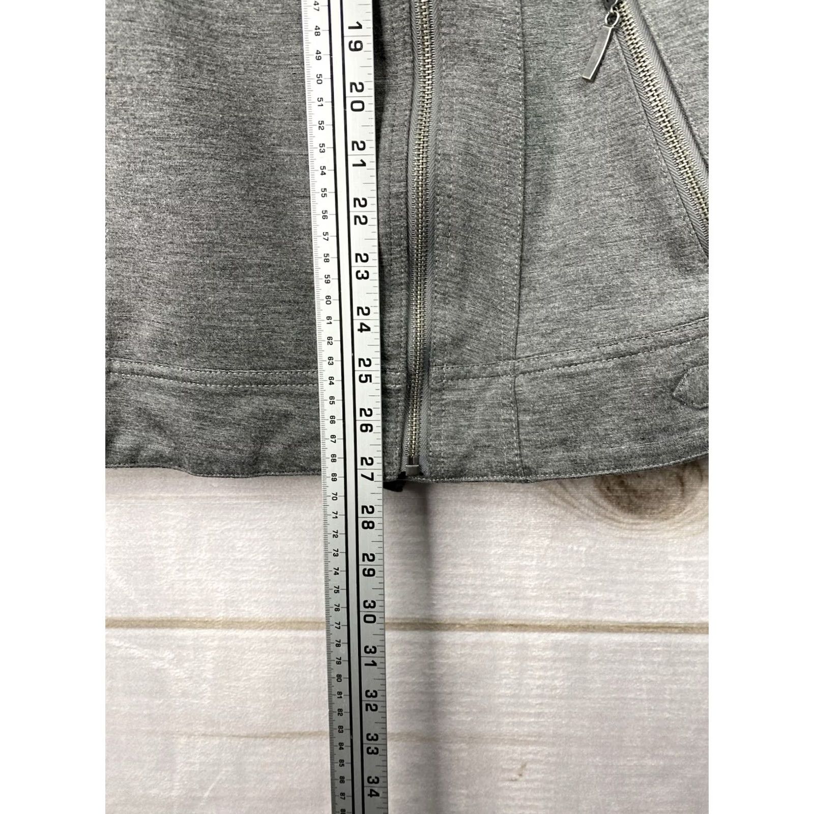 Doublet DG2 By Diane Gilman Moto Jacket M Gray Knit Zipper Heavyweight Double Breasted Long Sleeve Jacket Womens 90s Filtrable Striped? Size M / US 6-8 / IT 42-44 - 5 Thumbnail