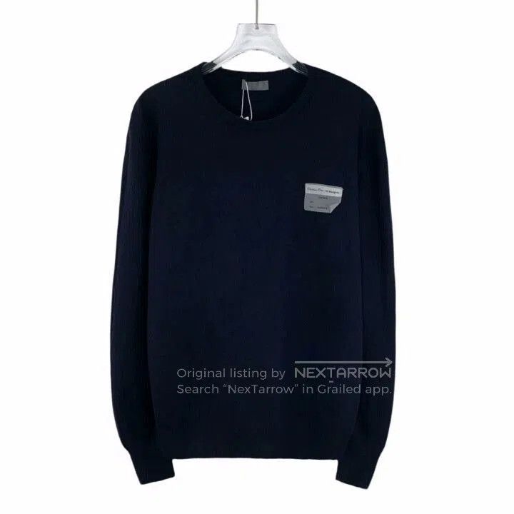 Dior Dior Navy Wool Crew Neck Knit Sweater. Size US M / EU 48-50 / 2 - 1 Thumbnail