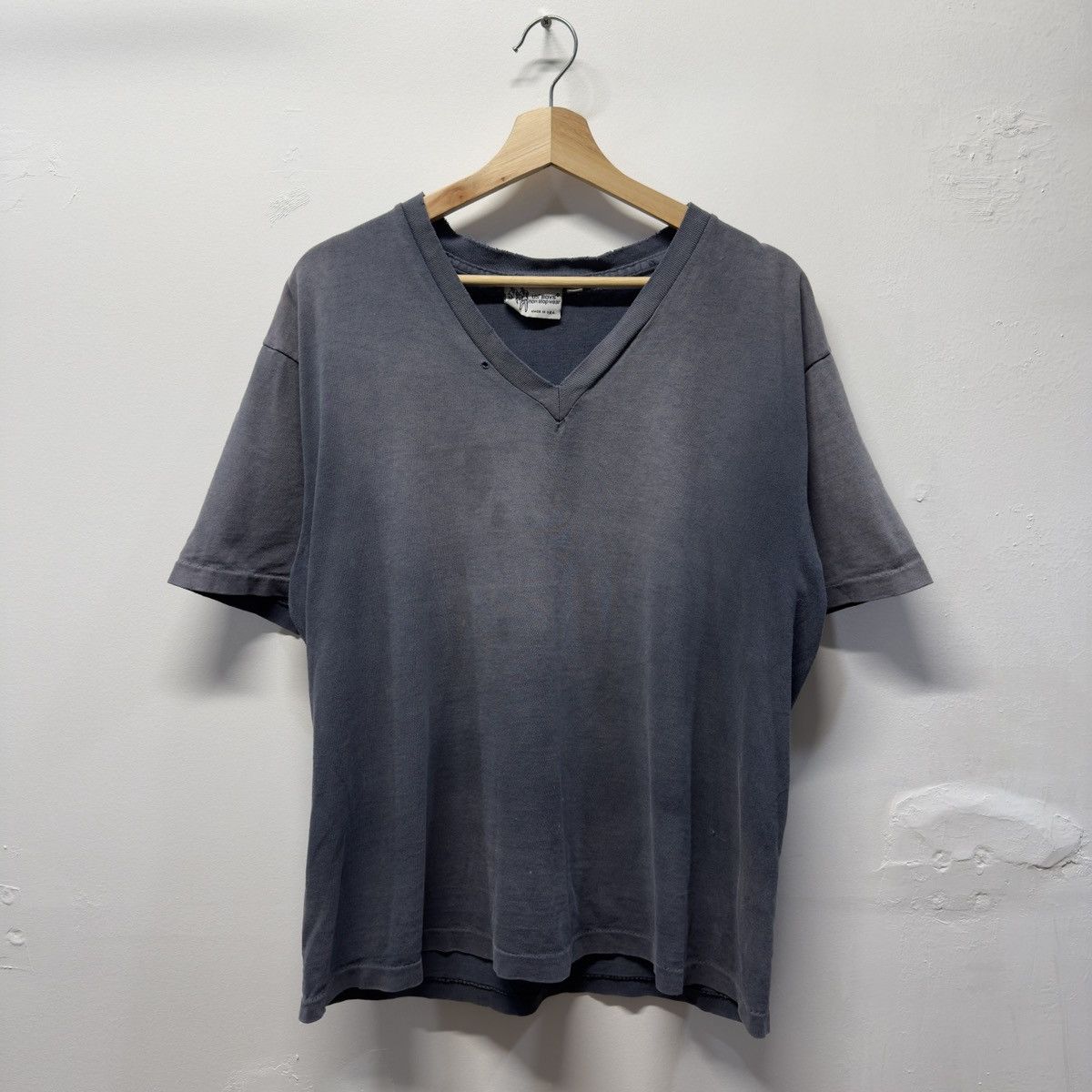 Vintage 90s Thrashed Faded Distressed V Neck Shirt ERD Grunge Chrome Size US M / EU 48-50 / 2 - 1 Thumbnail