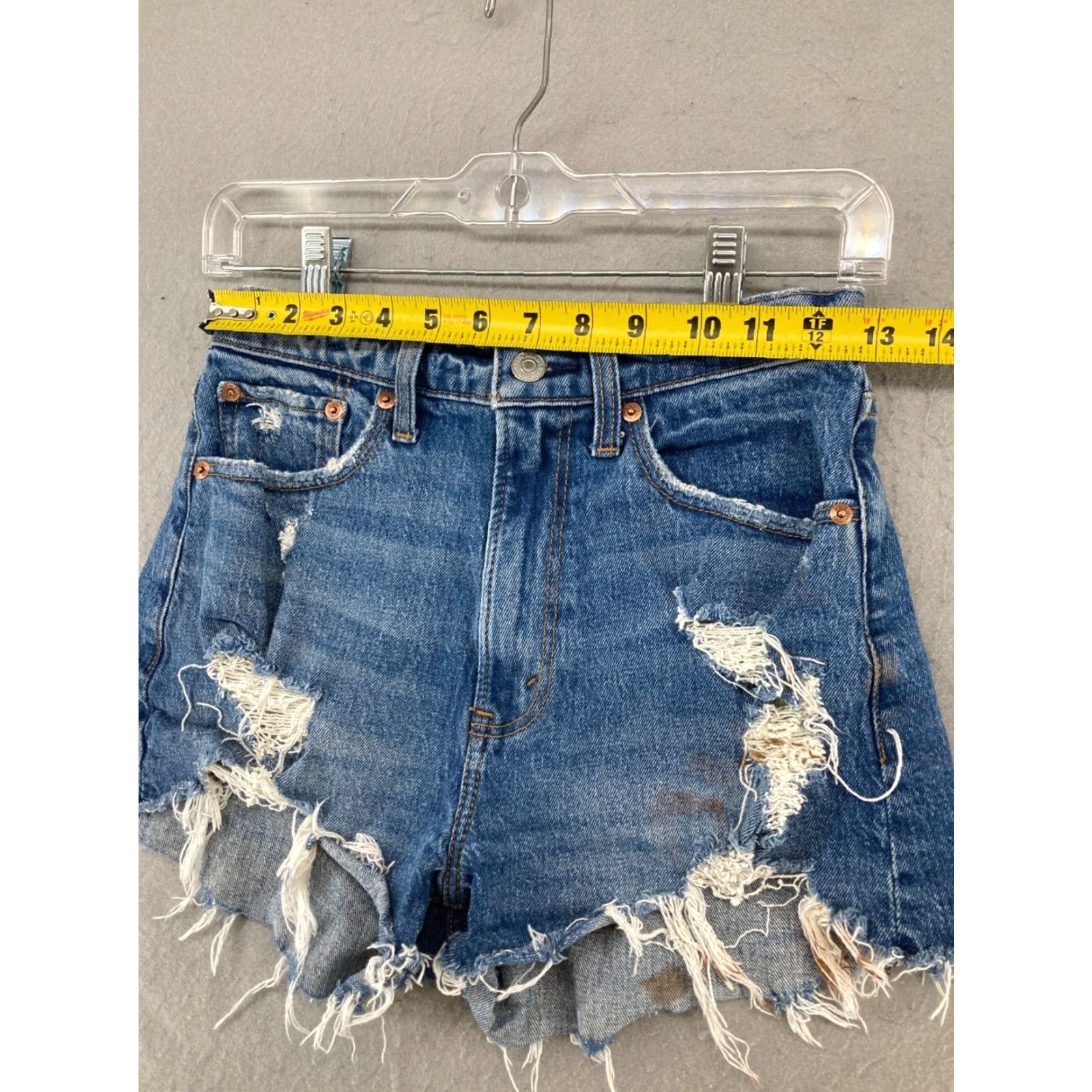 Abercrombie & Fitch Abercrombie & Fitch Womens Shorts High Rise Mom Denim 26 Blue 2 US Size 2 Adults Size 26" / US 2 / IT 38 - 2 Thumbnail
