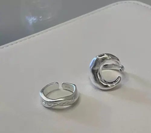 Jewelry Silver Crescent Moon Open Ring, Adjustable Silver Rings Size ONE SIZE - 4 Thumbnail