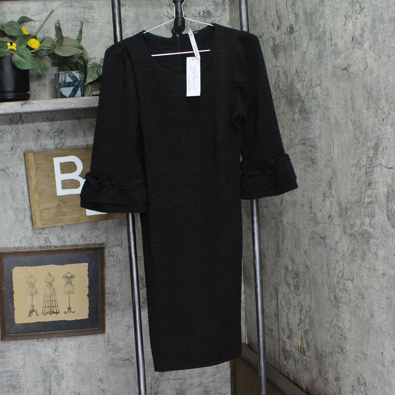 Other Nwt Ny Collection Petite Dress With 3/4 Sleeves Black Pm Size M / US 6-8 / IT 42-44 - 1 Thumbnail
