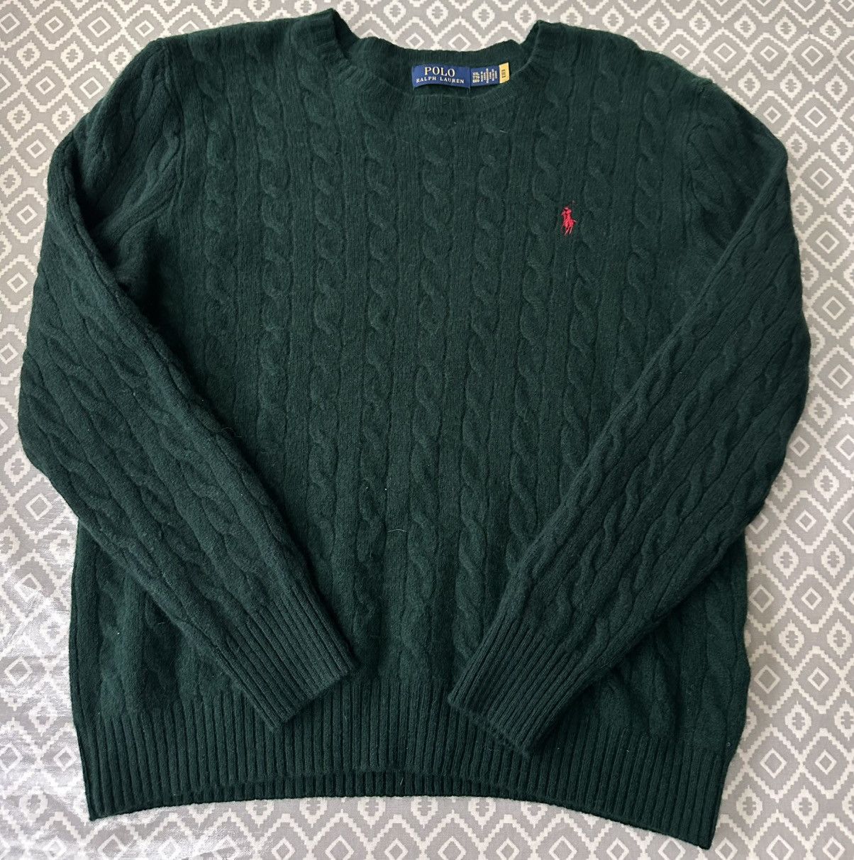 Polo Ralph Lauren Polo Ralph Lauren - Cable Knit - Wool Alpaca Hair Jumper Size US M / EU 48-50 / 2 - 1 Thumbnail