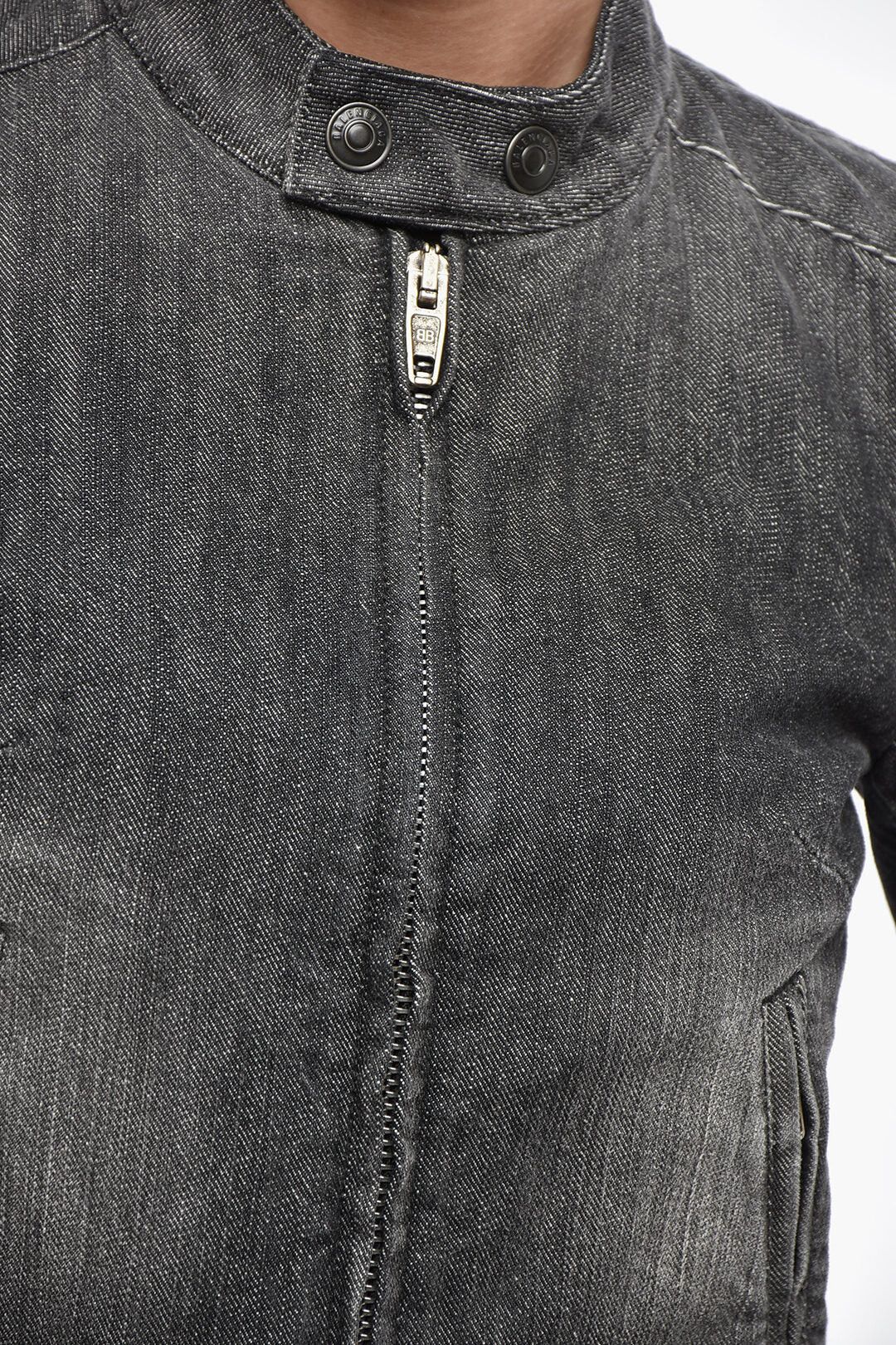 Balenciaga og1mm0326 Crop Denim Jacket in Grey Size S / US 4 / IT 40 - 3 Thumbnail