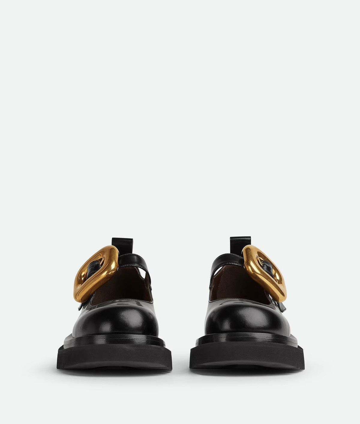 Bottega Veneta Black Bottega Veneta Lug Mary-Jane Flats shoes Sz 8