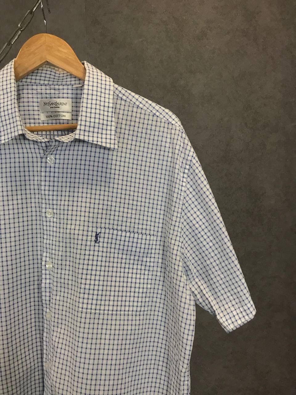Yves Saint Laurent YSL Yves Saint Laurent vintage designer logo shirt Size US XL / EU 56 / 4 - 2 Thumbnail