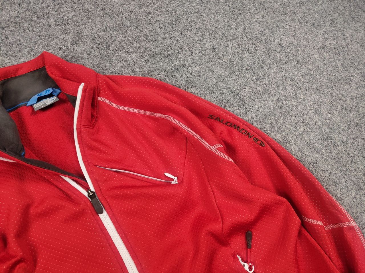 Salomon Vintage Salomon Acti Logo Zip Red Fleece Long sleeve Size US L / EU 52-54 / 3 - 7 Thumbnail