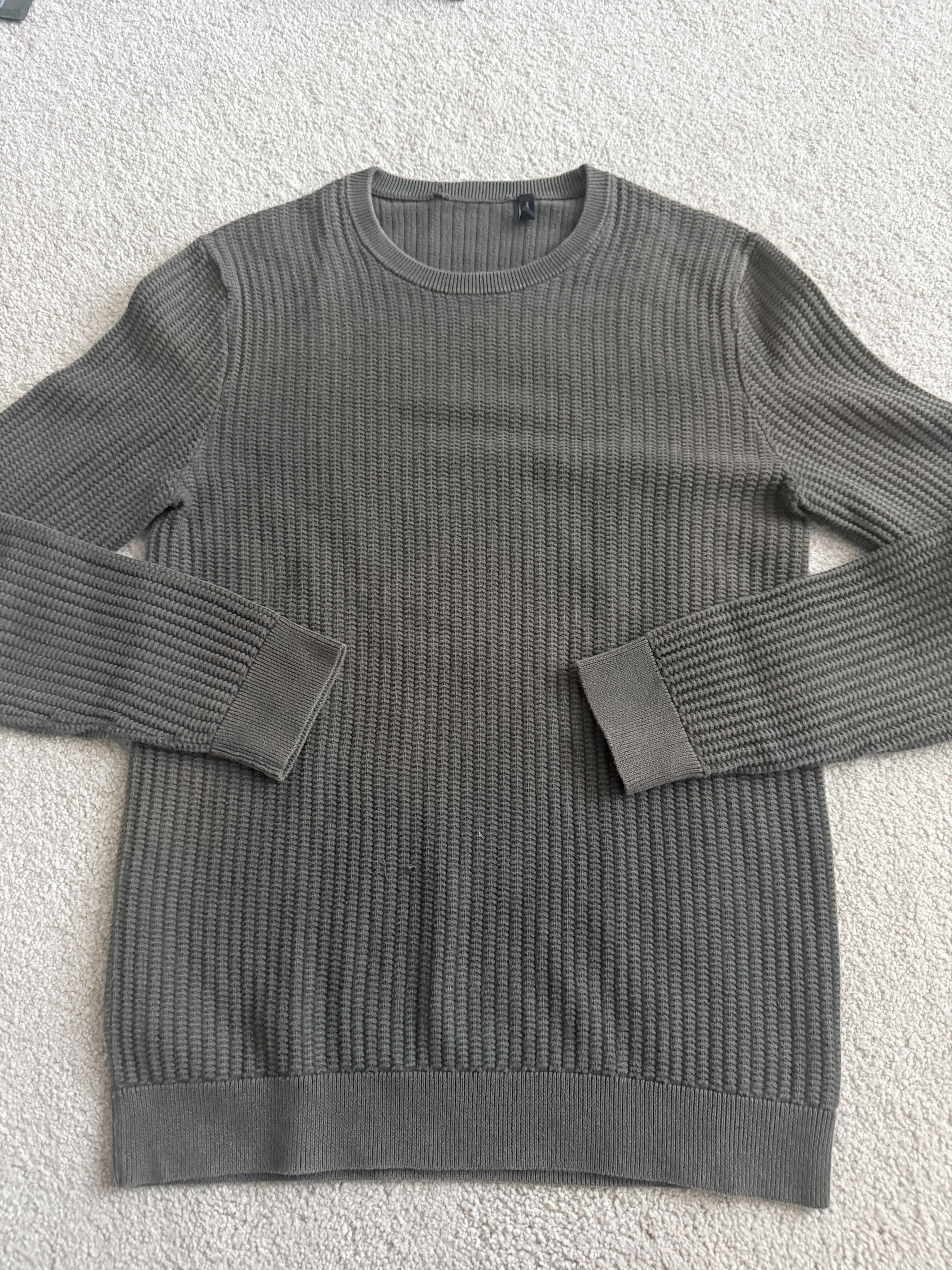 Theory Theory Dark Green Cotton Long Sleeve Sweater - XS Size US XS / EU 42 / 0 - 1 Thumbnail
