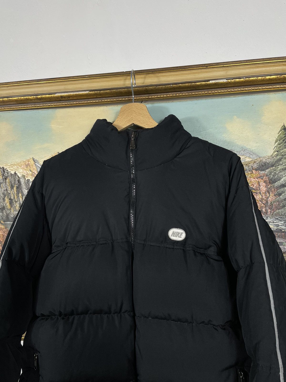 Nike × Vintage Nike Small Swoosh Zip Hoodie Black Y2k 00s Retro Size US M / EU 48-50 / 2 - 4 Thumbnail