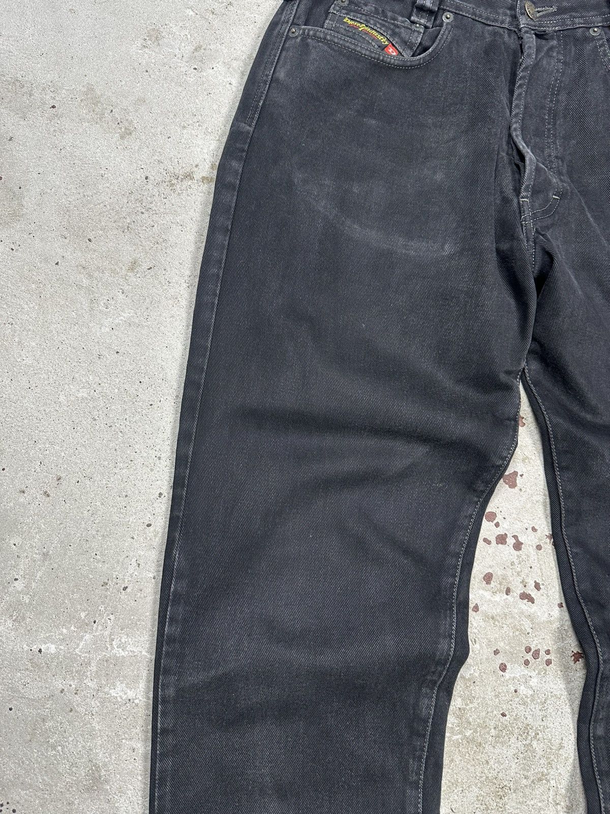 Diesel Vintage 90s Diesel Paddle Black Baggy Denim Jeans Jacket Size US 30 / EU 46 - 5 Thumbnail