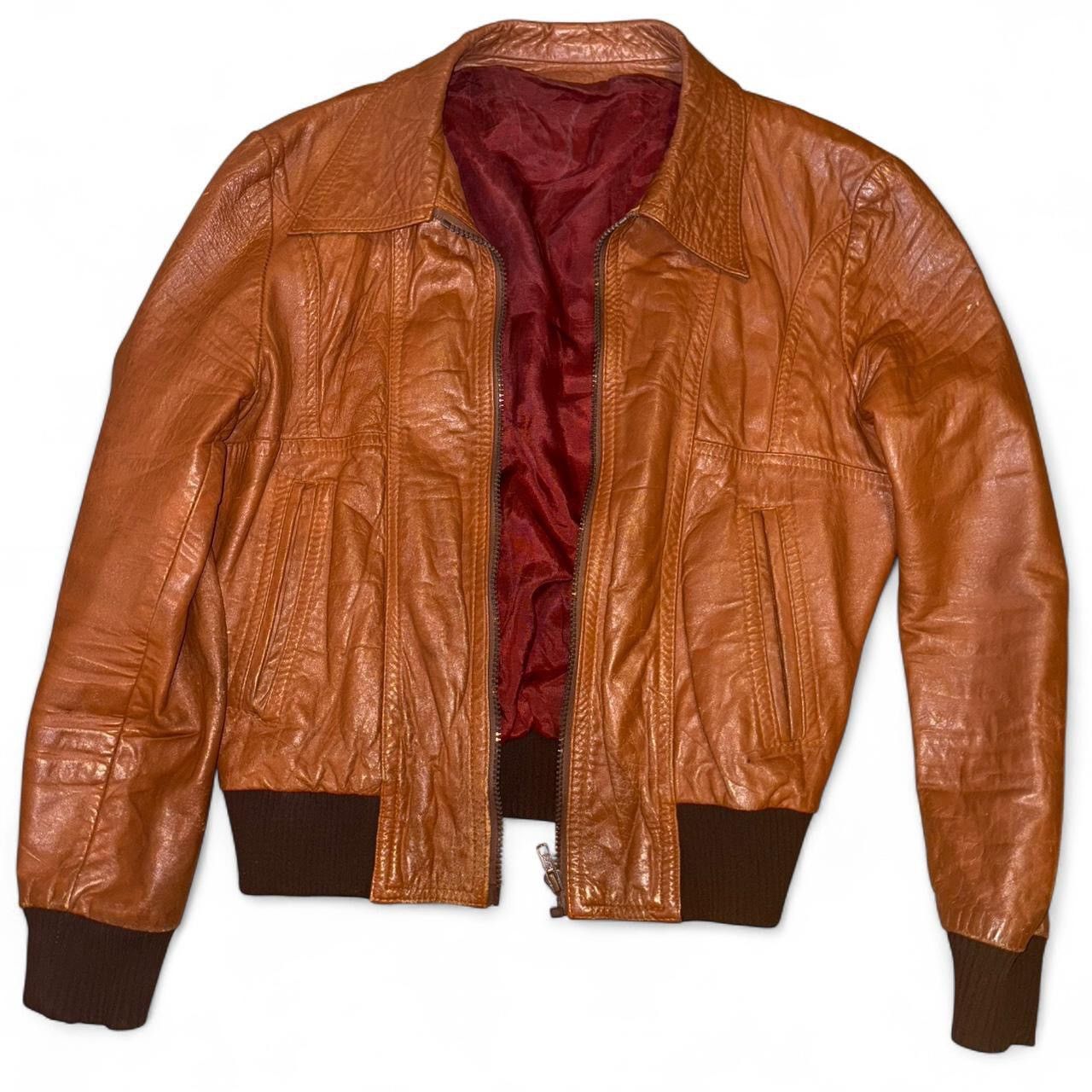 Vintage Vintage Real Leather Bomber Jacket – Made in England Size US M / EU 48-50 / 2 - 1 Thumbnail