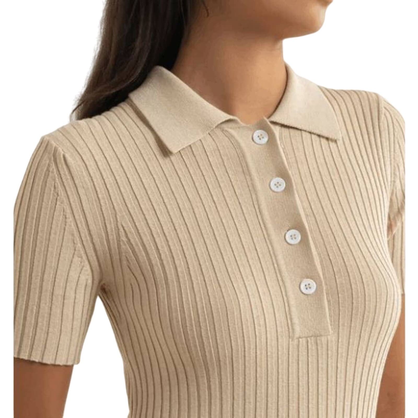 Samsoe Samsoe Samsøe Samsøe Lucy Polo Midi Dress 13997 Medium NWT Size M / US 6-8 / IT 42-44 - 2 Thumbnail