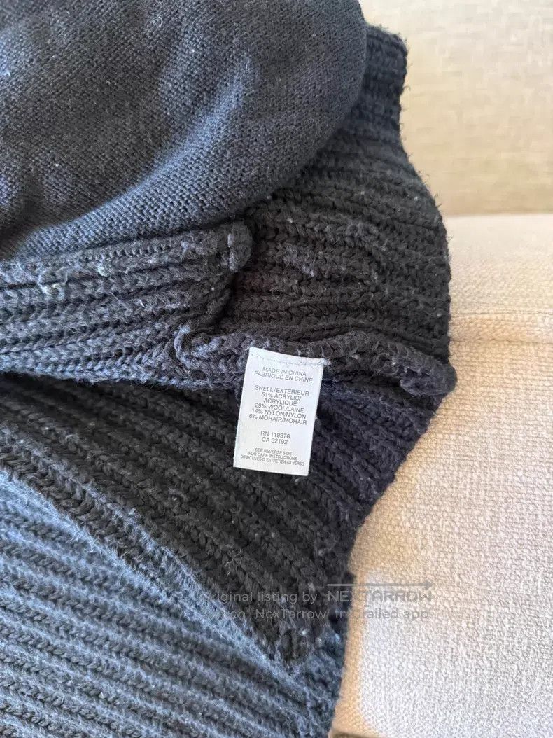 Helmut Lang Helmut Lang size P Black High-Neck Knitted Cardigan Size US XXS / EU 40 - 4 Thumbnail