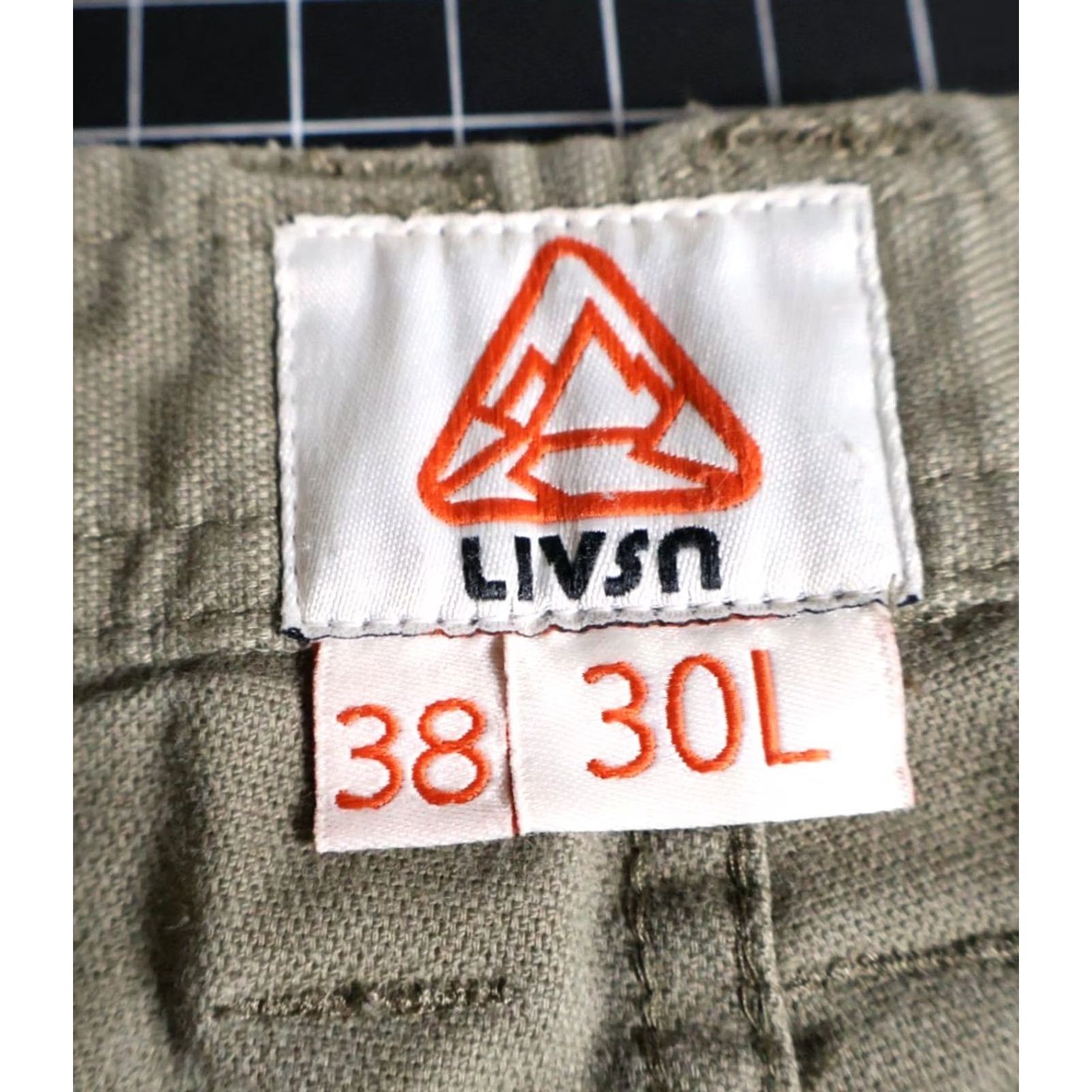 Olive LIVSN Pants Men's 38 x 32 Olive Green Roll Tab Stretch Hiking Chino Casual Lightweight Cotton Blend Spandex Size US 38 / EU 54 - 3 Thumbnail