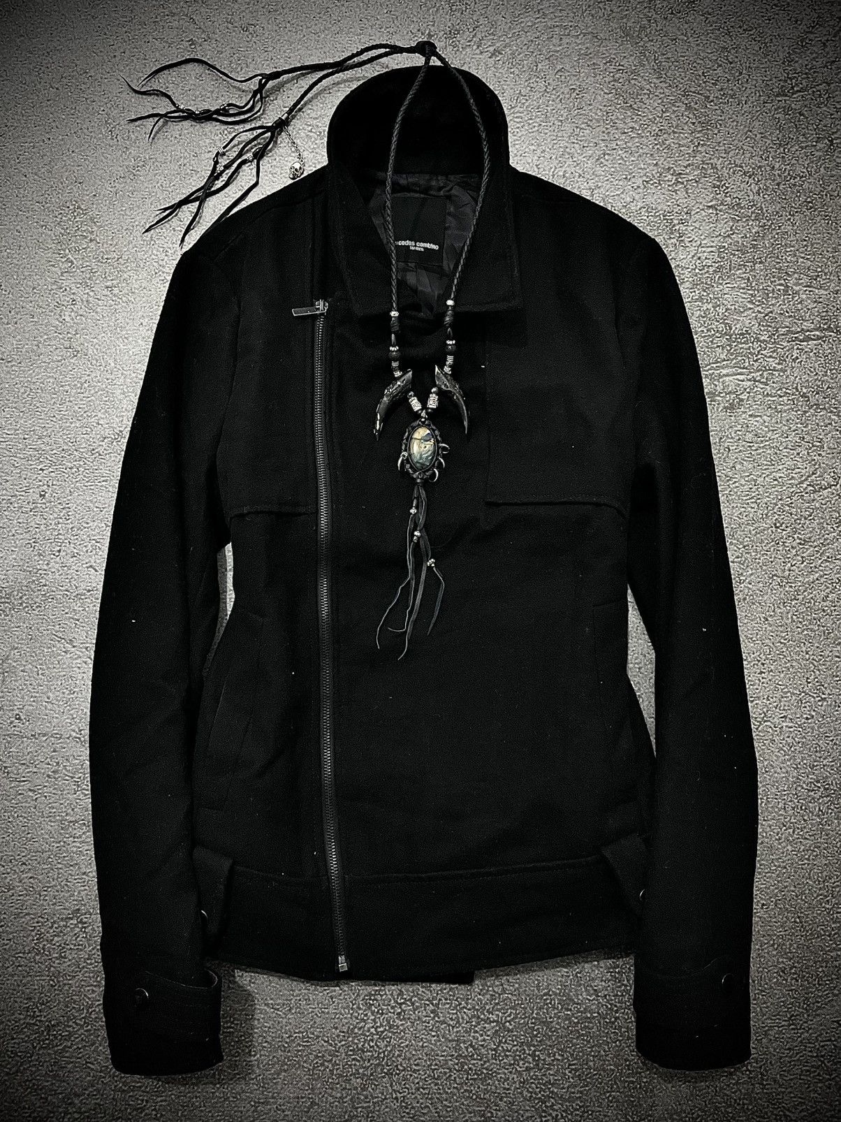 Codes Combine 2000s CODES COMBINE ASYMMETRIC BLACK WOOL BIKER JACKET Size US M / EU 48-50 / 2 - 1 Thumbnail