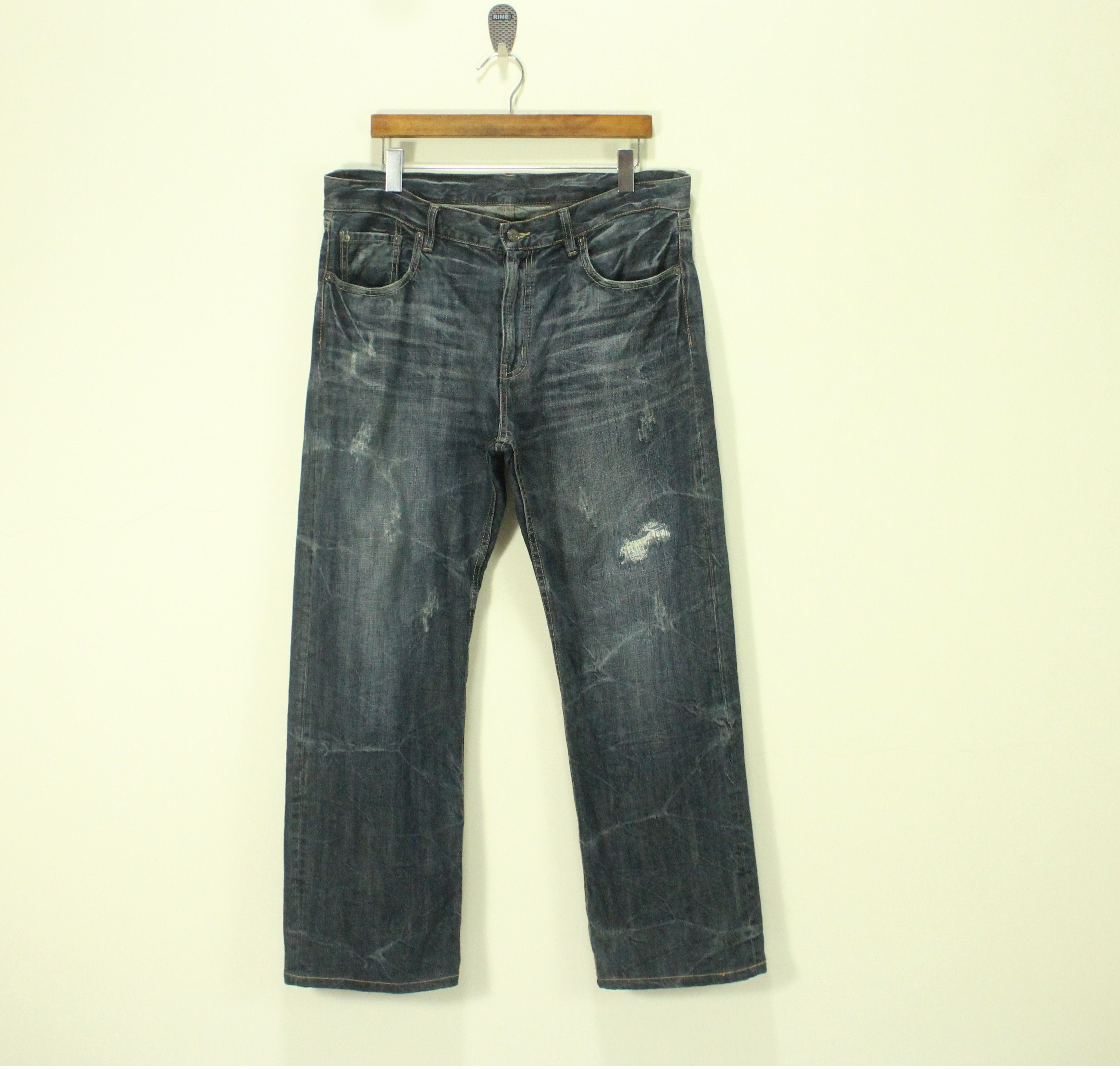 Christian Audigier × Ed Hardy × Von Dutch Embroidered Skull ORIRIN Distressed Denim Size US 36 / EU 52 - 3 Thumbnail