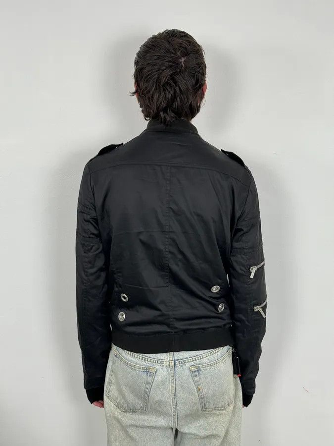 Versace 2000s Versace Black Eyled Multi Zips Jacket Size US M / EU 48-50 / 2 - 3 Thumbnail