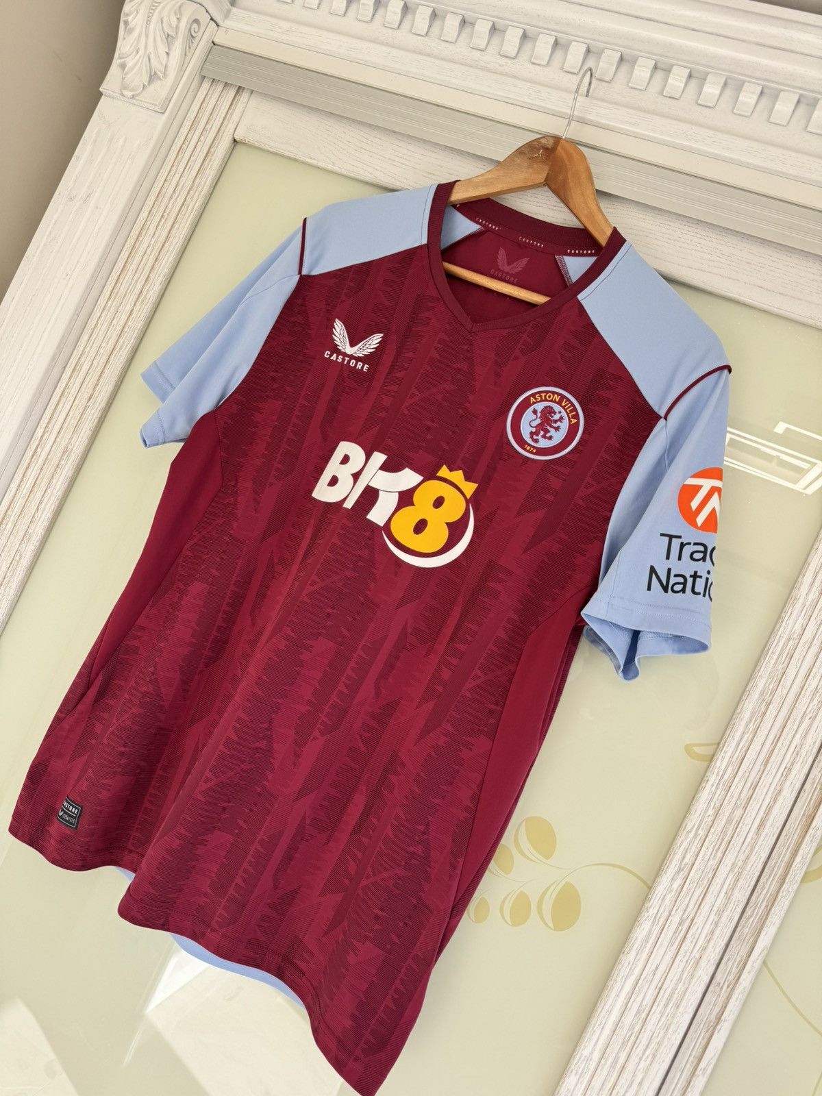 Castore Aston Villa 2023-2024 Home Soccer Jersey Football Shirt Kit Size US L / EU 52-54 / 3 - 3 Thumbnail