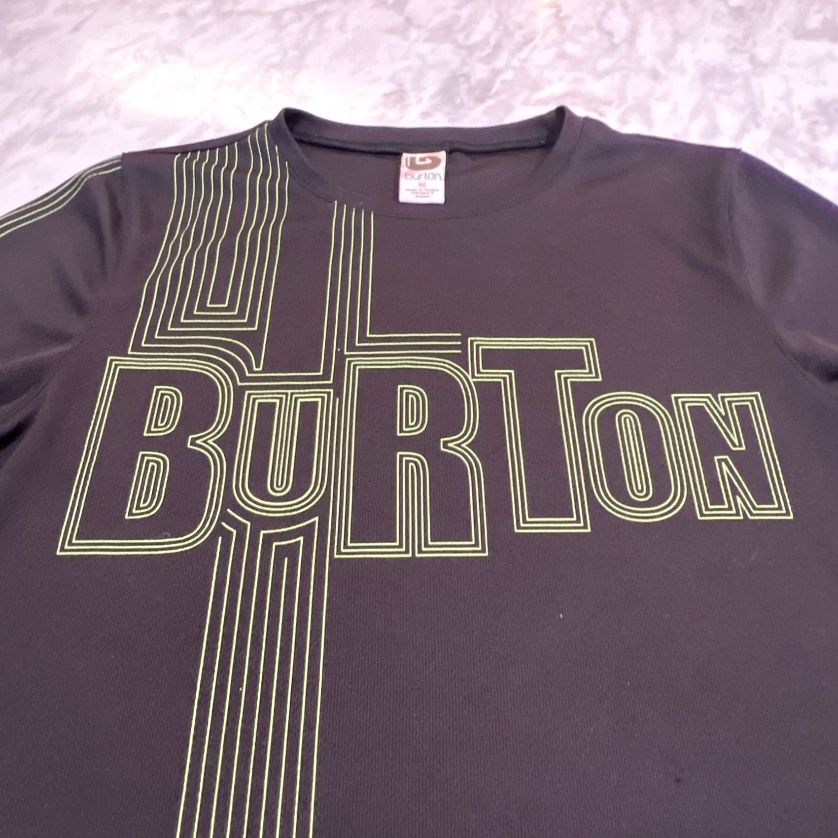 Burton Burton Shirt Men’s Medium Black Green Long Sleeve Graphic Print Polyester Size US M / EU 48-50 / 2 - 4 Thumbnail
