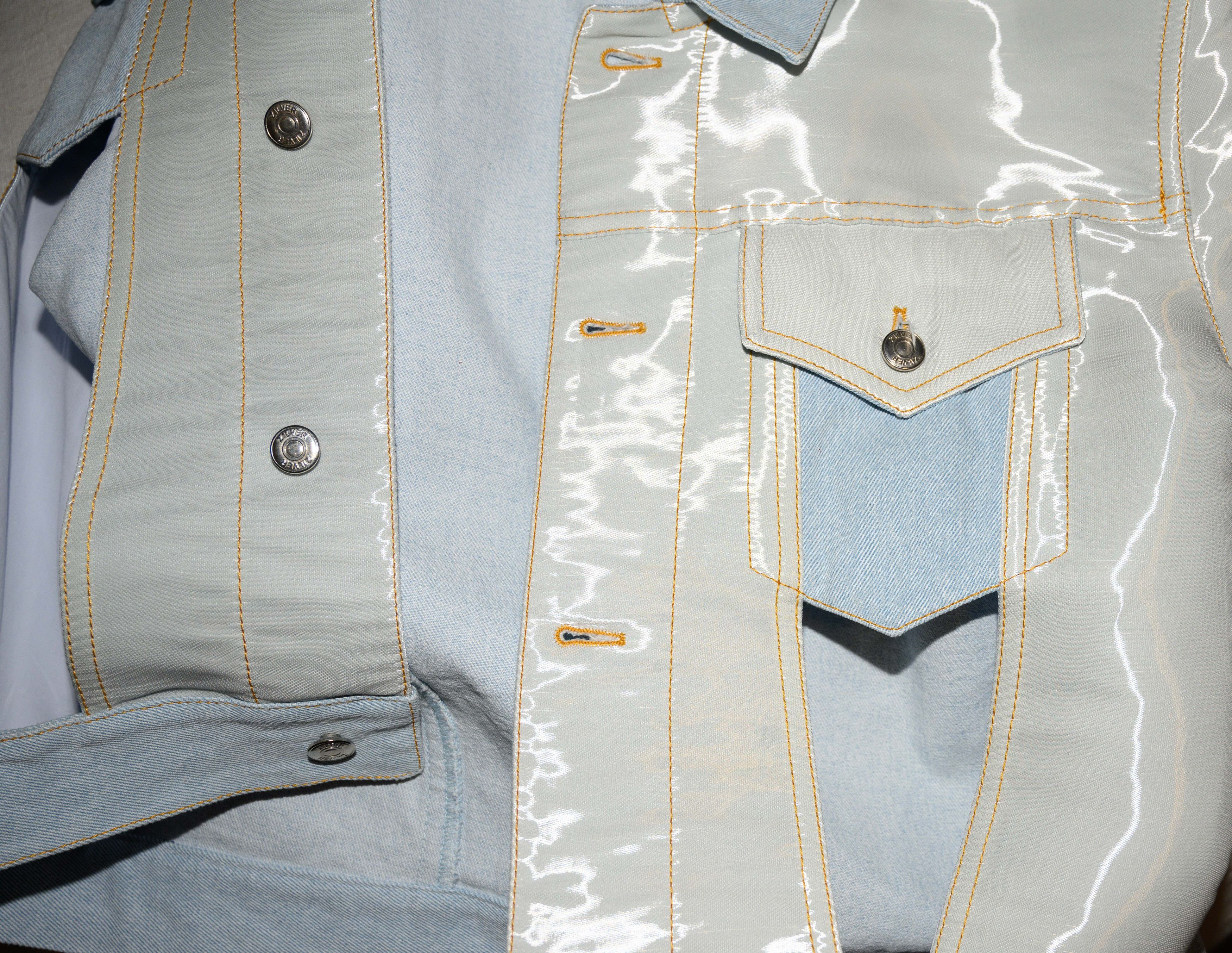 Other Zilver Demin Cut Out Reflective Jacket Size L Size L / US 10 / IT 46 - 5 Thumbnail
