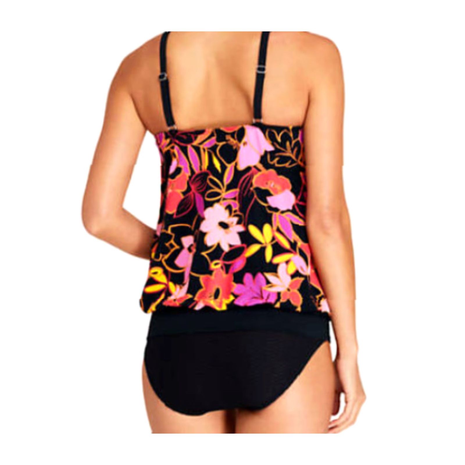 Lands' End **Multicolor Lands' End DDD-Cup Blouson Tankini Top Size 6** User: **DDD-Cup Multicolor Lands' End Blouson Tankini Top Size 6** Size ONE SIZE - 3 Thumbnail
