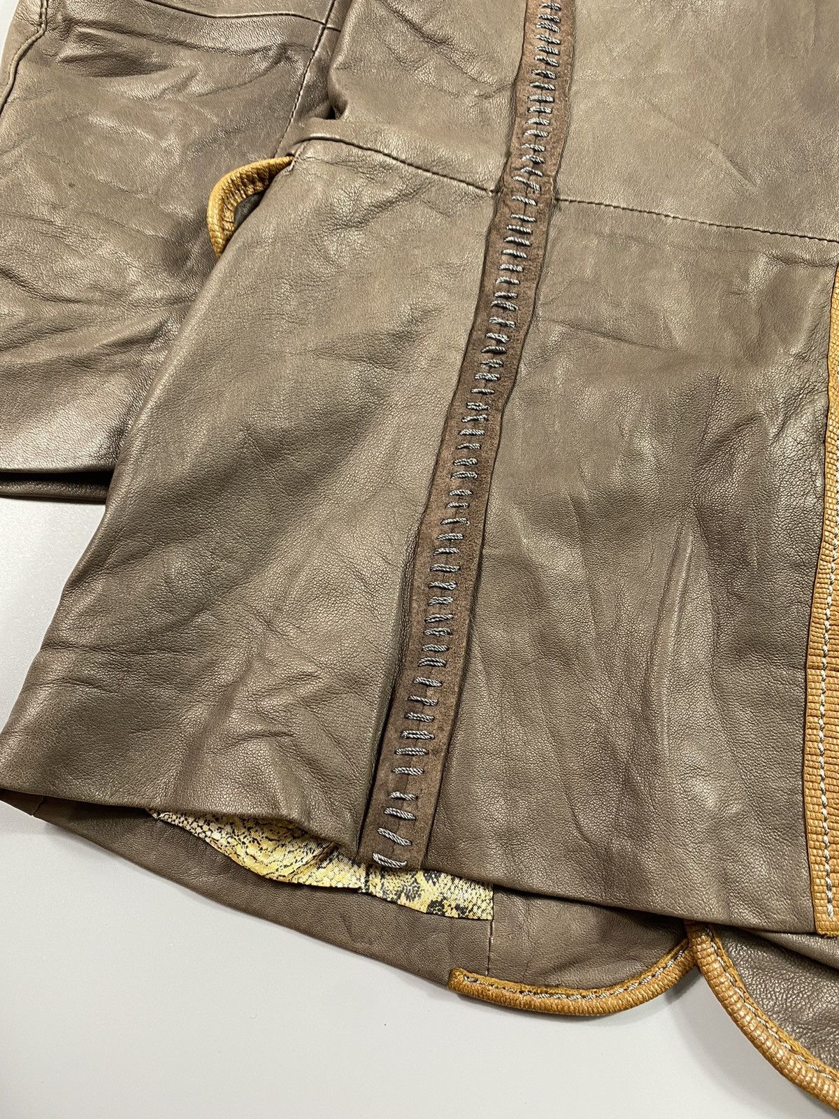 Just Cavalli × Roberto Cavalli Archive! Deconstructed Leather Blazer Jacket Size US S / EU 44-46 / 1 - 15 Thumbnail