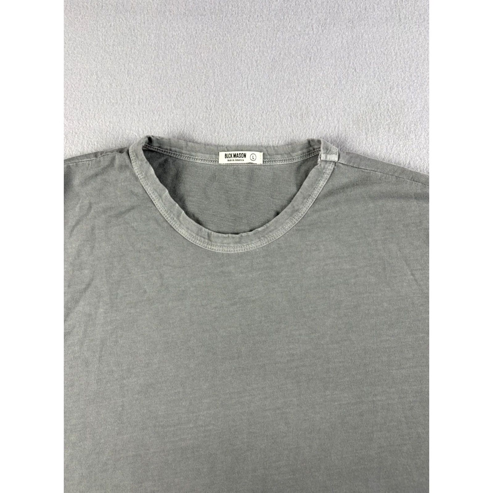 Buck Mason Buck Mason T Shirt Men’s Size M Gray Short Sleeve Crew Neck Curved Hem Solid Cotton Regular Size Type NS Size US M / EU 48-50 / 2 - 2 Thumbnail