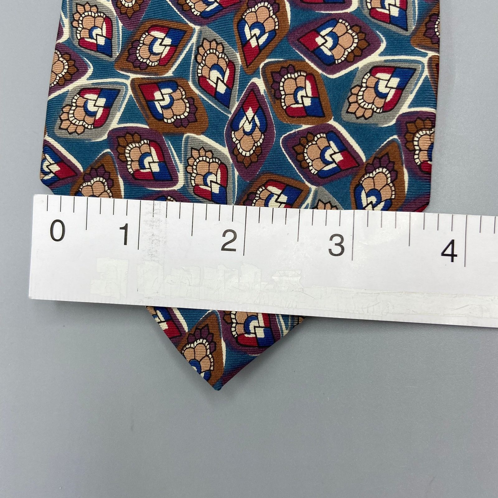 Dior Christian Dior Monsieur Silk Necktie Blue Burgundy Florette Size ONE SIZE - 3 Thumbnail