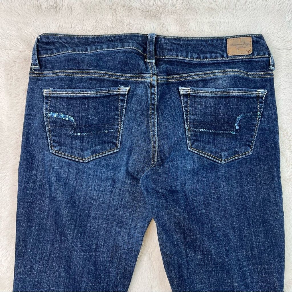 American Eagle Outfitters American Eagle Skinny Kick Flare Jeans Sz 10 Stretch Bootcut Size 32" / US 10 / IT 46 - 10 Thumbnail