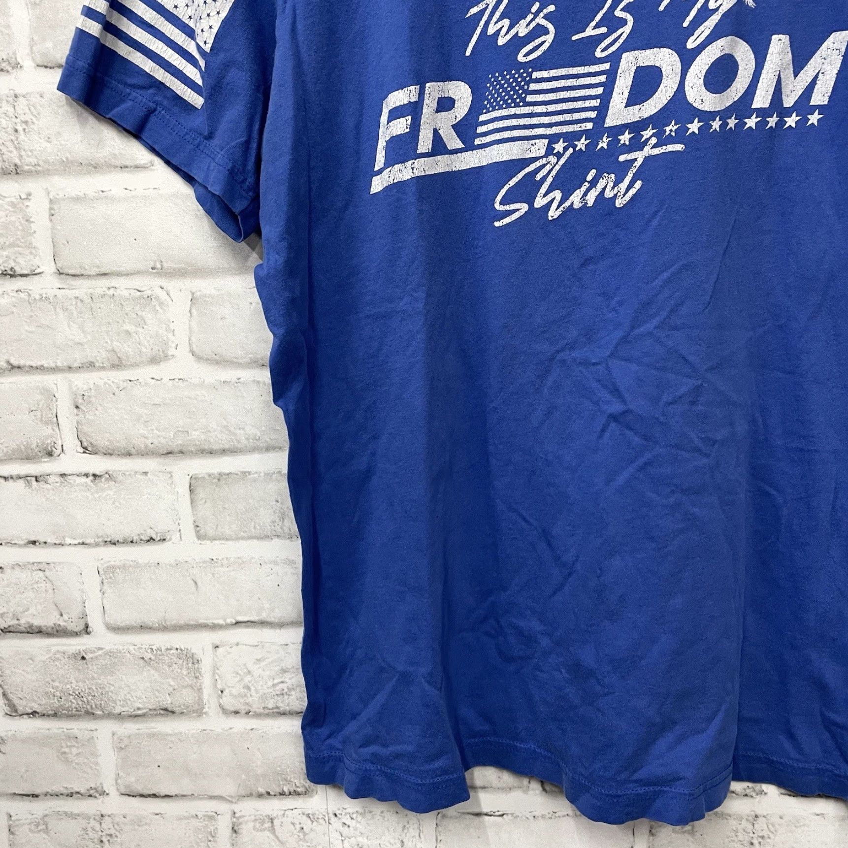 Vintage Grunt Style 100% Cotton Blue graphic Tee Mens Size L Made in USA Size US L / EU 52-54 / 3 - 3 Thumbnail