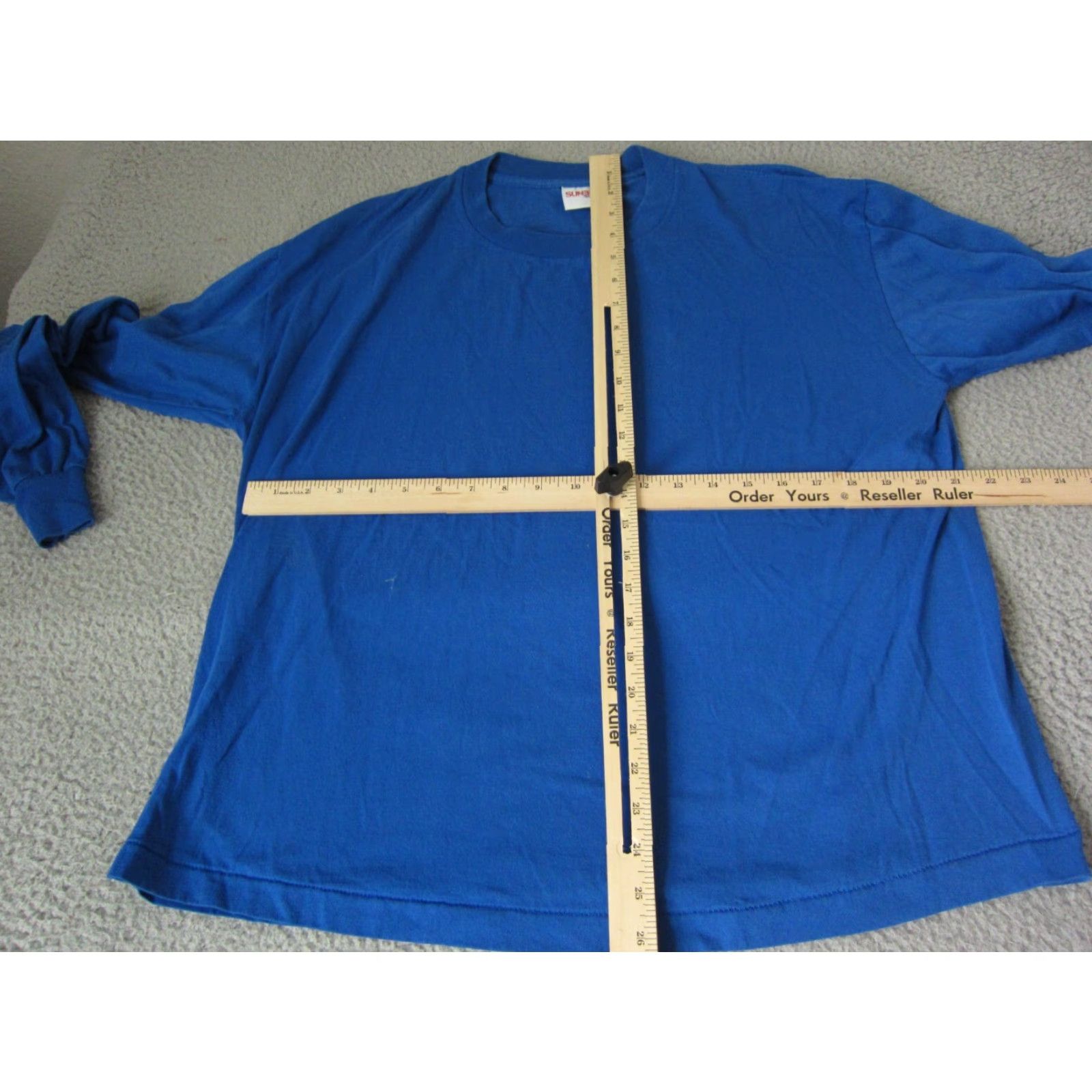 Vintage VINTAGE Sunbelt Shirt Womens XL Blue Sunbelt Shirt Womens XL Blue 90s USA Made in USA T Shirt Crew Neck Long Sleeve Classic Fit Size XL / US 12-14 / IT 48-50 - 7 Thumbnail