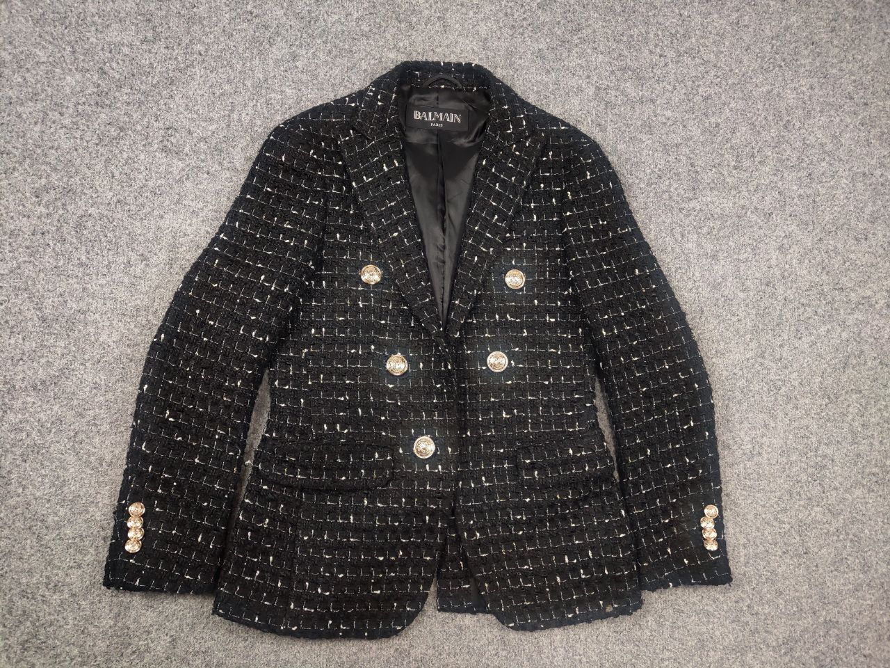 Balmain Balmain Paris Authentic Double Breasted tweed blazer Jacket Size M / US 6-8 / IT 42-44 - 1 Thumbnail
