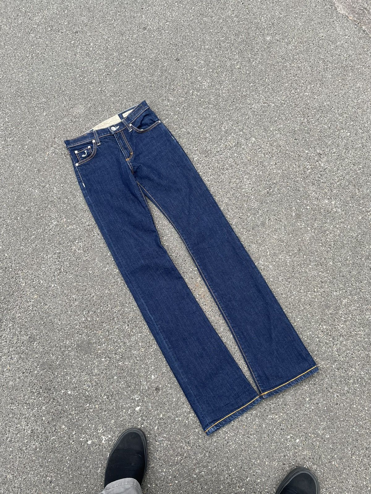 20471120 × Vintage Jacob Cohen Flared Denim Dark Blue Jeans Size 26 Size 26" / US 2 / IT 38 - 1 Thumbnail