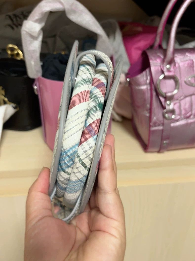 Vivienne Westwood Vivienne Westwood size os Heart checkered bag, white base w Size ONE SIZE - 5 Thumbnail