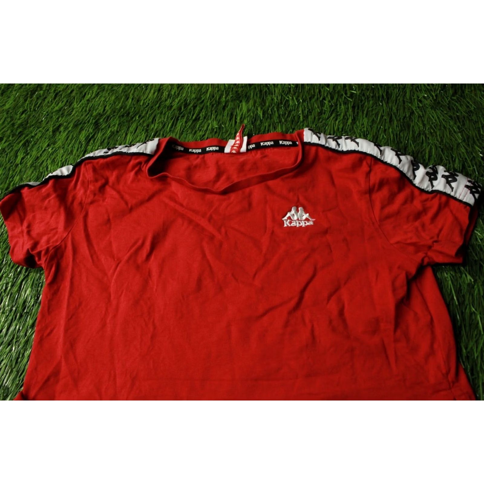 Kappa Kappa Shirt Women XS Casual Short Sleeve Jersey 100% Cotton Red White Black 2019 T-Shirt Size XS / US 0-2 / IT 36-38 - 2 Thumbnail