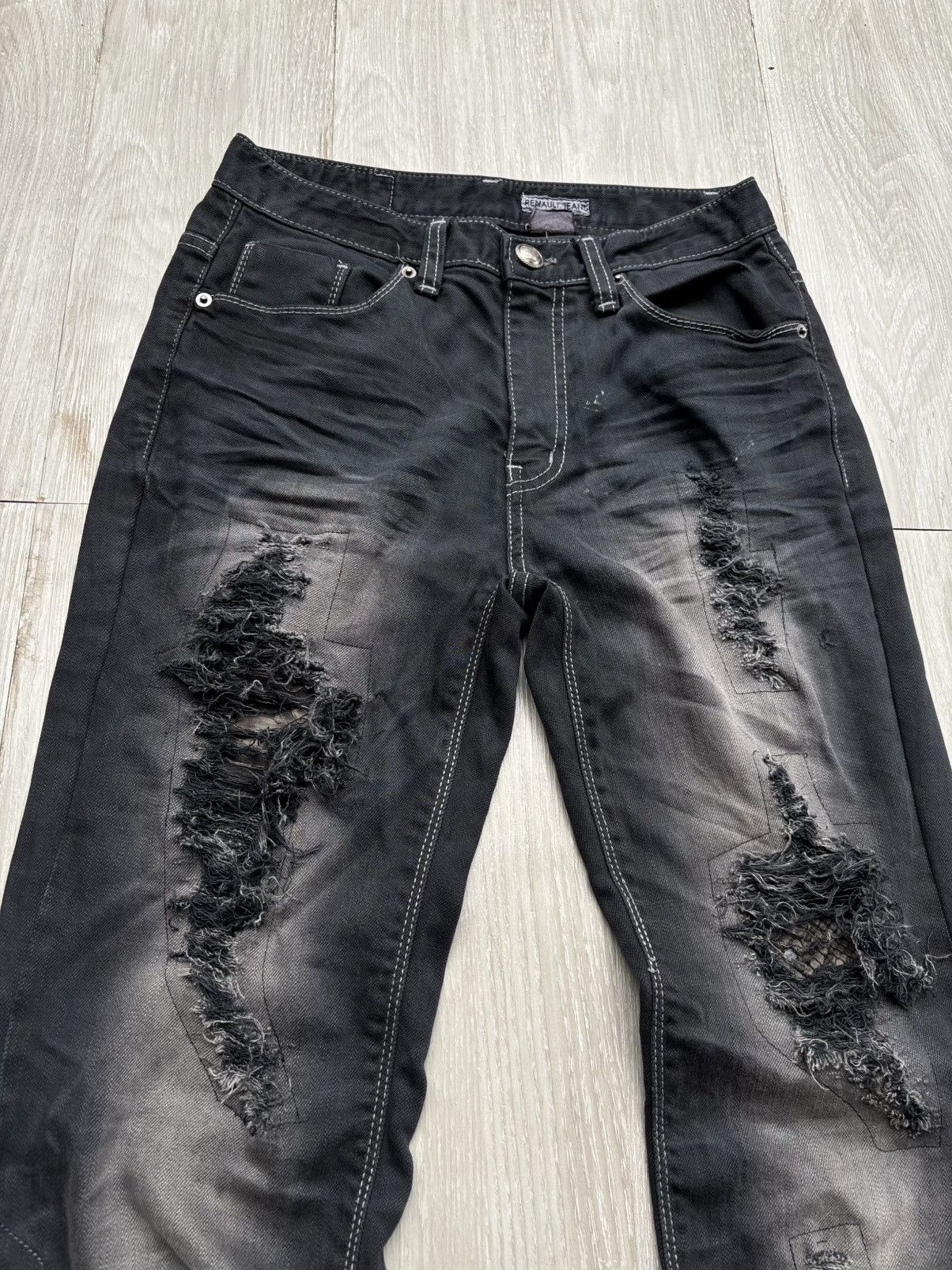 Japanese Brand RENAULT lace up flare jeans Size US 28 / EU 44 - 4 Thumbnail