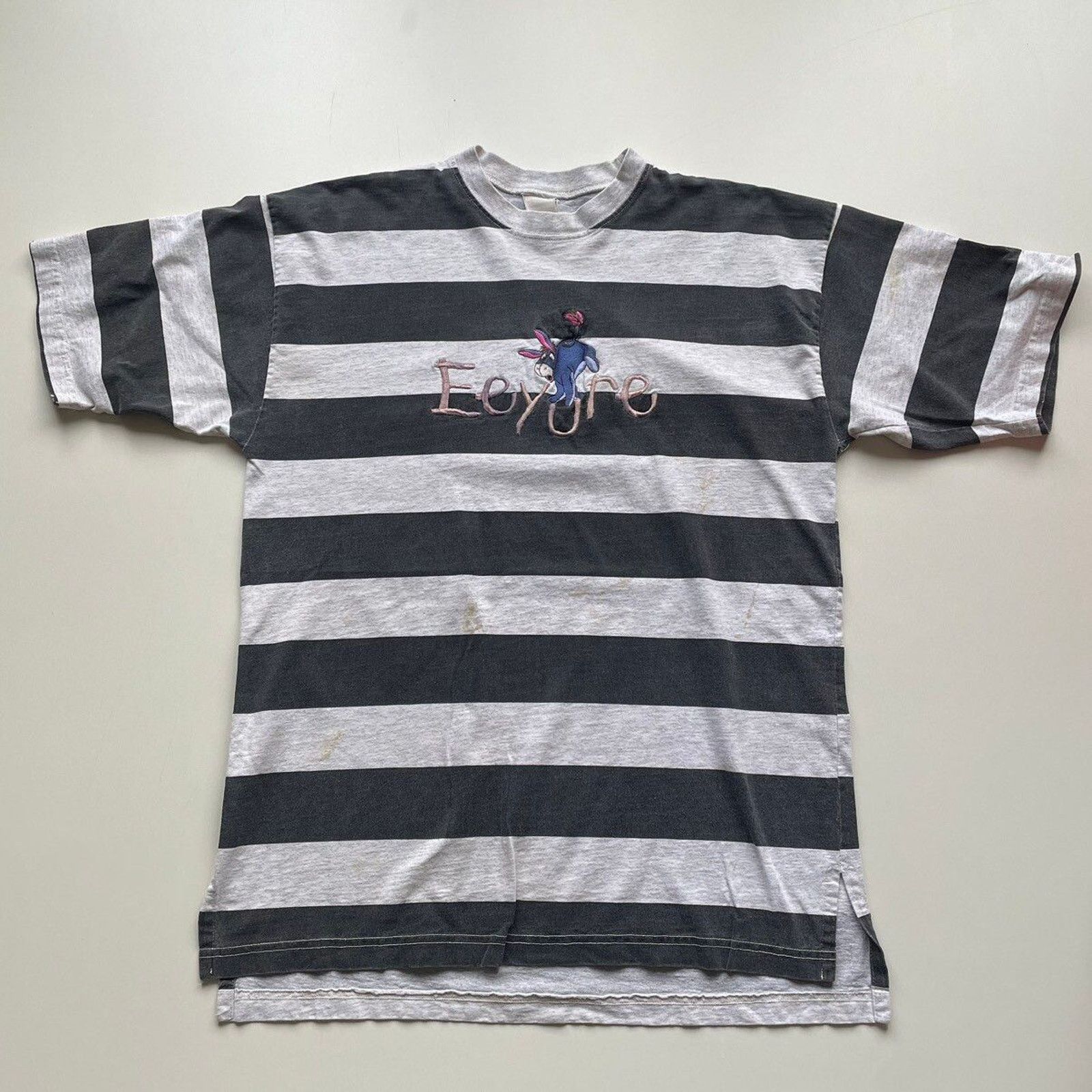 Disney Vintage 90s Eeyore Winnie The Pooh Disney Striped T Shirt XL Size US XL / EU 56 / 4 - 1 Thumbnail
