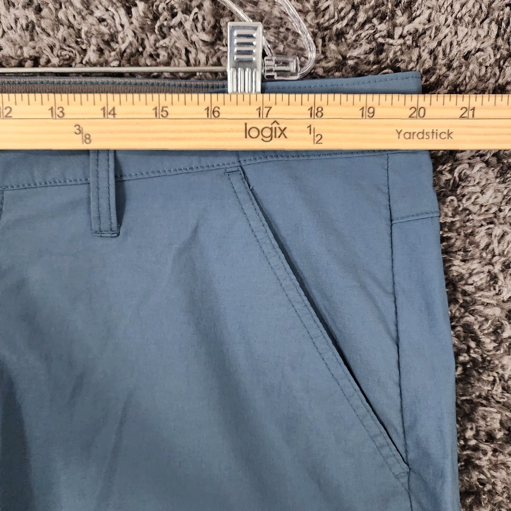 Weatherproof Weatherproof Mens Blue Cargo Flat Front Nylon Shorts Size 40 Size US 40 / EU 56 - 4 Thumbnail