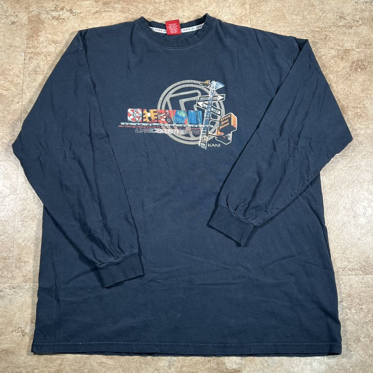 Vintage Vintage Y2k Icon By Kani Long Sleeve Tshirt Hiphop Skater Size US XXL / EU 58 / 5 - 1 Thumbnail