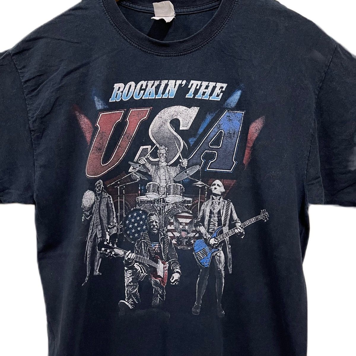 Band Tees Vintage Rockin The USA Johnny Cougar Tshirt Size US M / EU 48-50 / 2 - 2 Thumbnail
