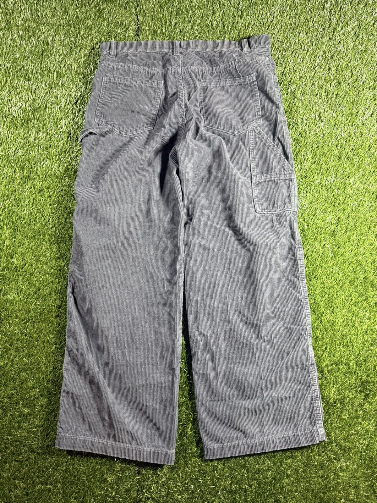 Vintage Vintage Y2k Gray Corduroy Double Knee Carpenter 34/31 Pants Size US 34 / EU 50 - 2 Thumbnail