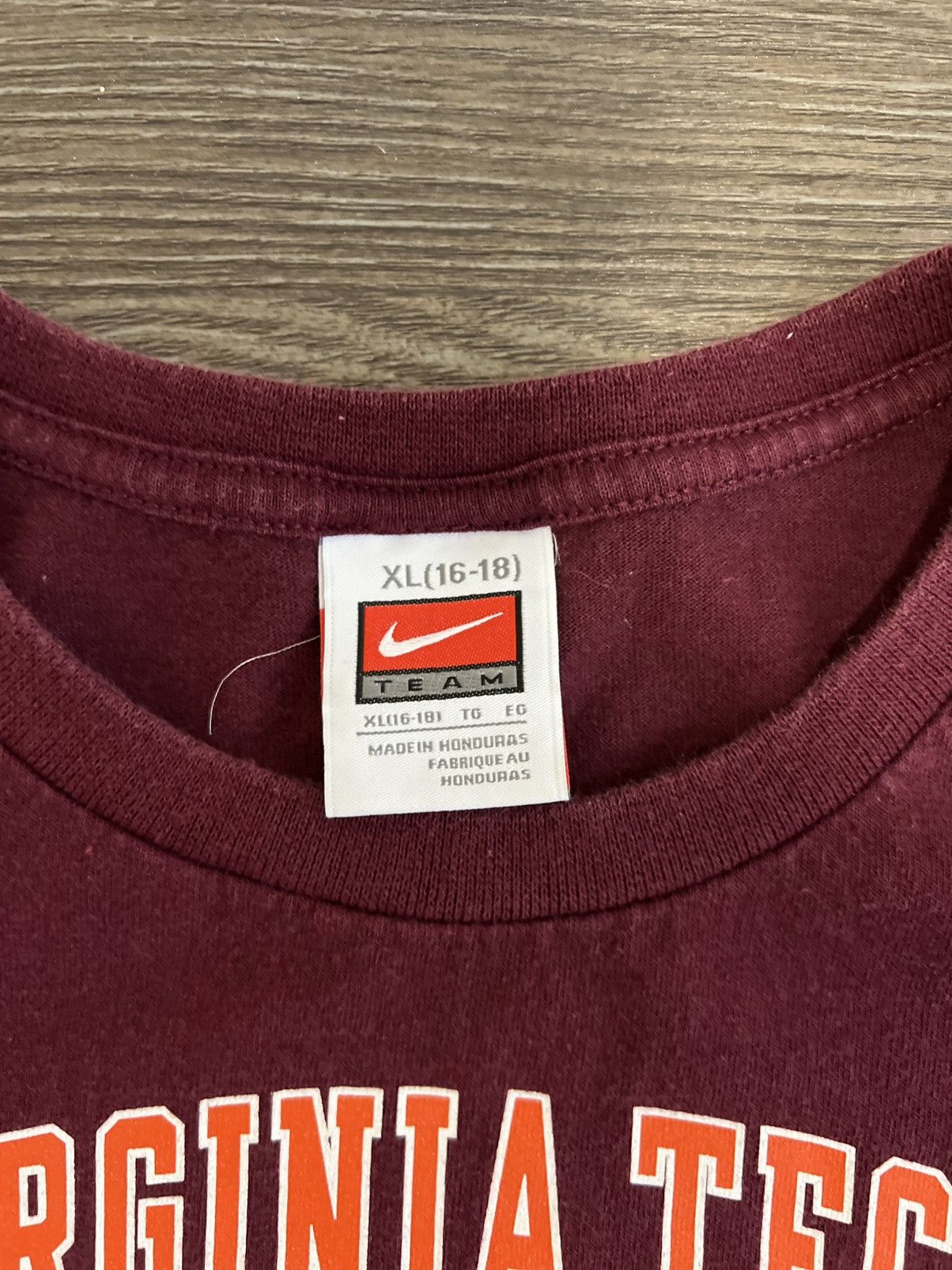 Nike × Vintage Vintage Y2K Nike Team Center Check Virginia Tech Shirt Size XL / US 12-14 / IT 48-50 - 2 Thumbnail