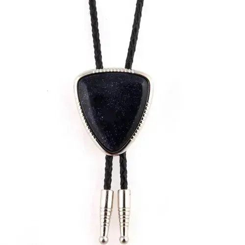 Other Vintage Black Triangle Naturel stone Bolo Tie Size ONE SIZE - 2 Thumbnail