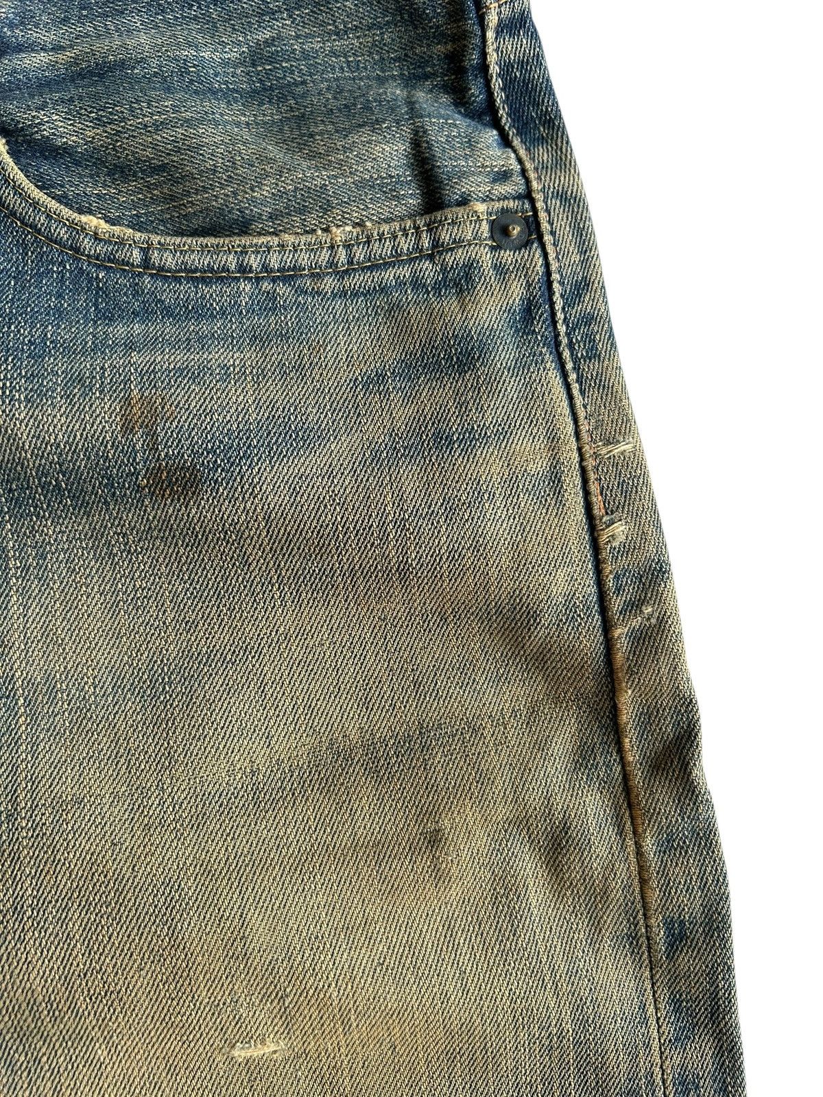 Japanese Brand × Kapital × Vintage Vintage Edwin Selvedge Baggy Rusty Mudwash Distressed Denim Size US 33 - 6 Thumbnail