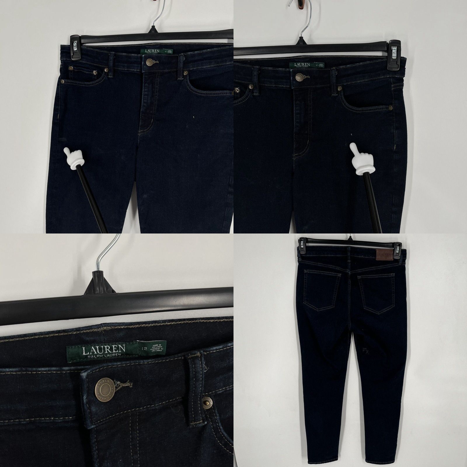 Ralph Lauren Lauren Ralph Lauren Womens Blue Denim Classic Skinny Curvy Jeans Size 12 Grailed