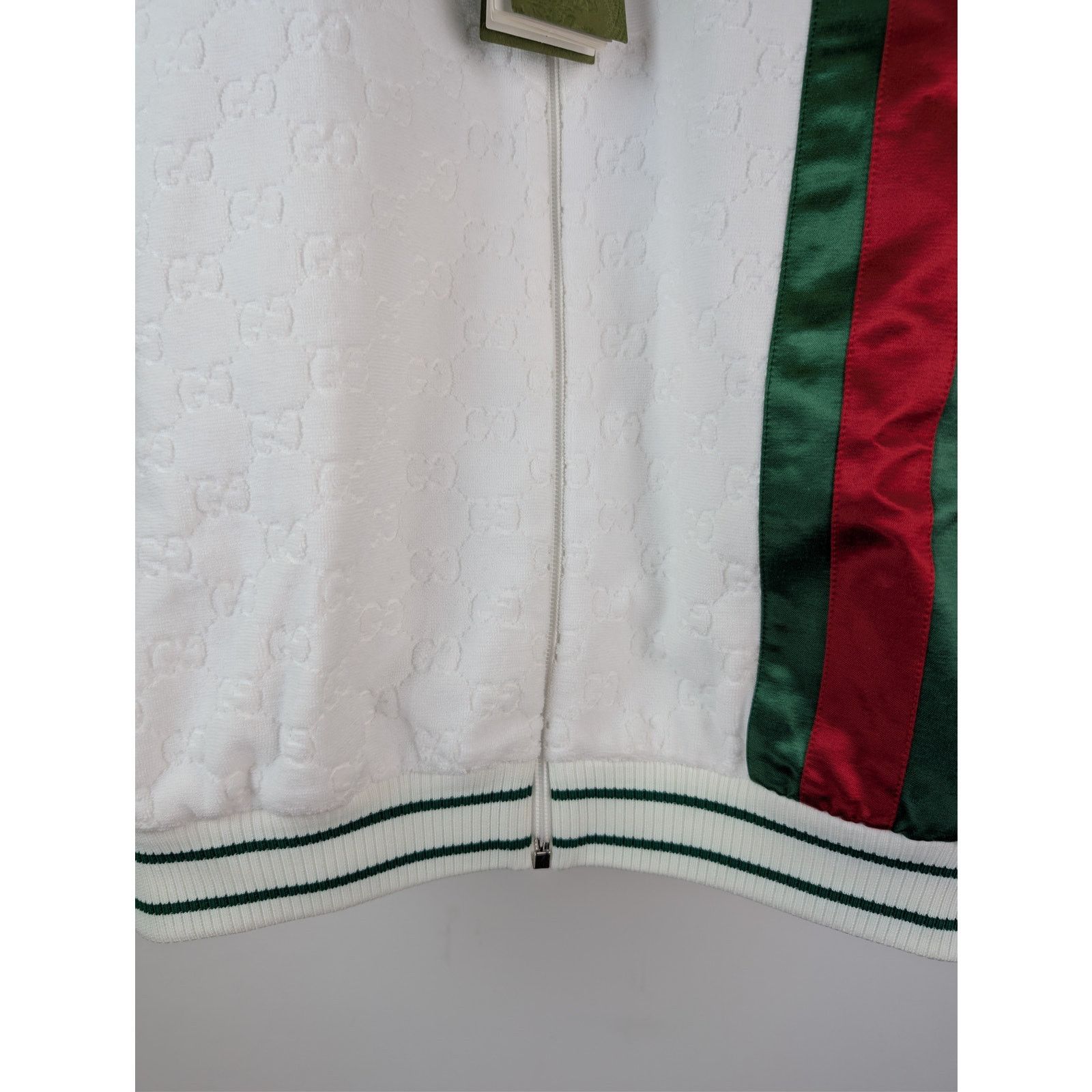 Gucci o1rshd1 Q:2 / GG Cotton Terry Cloth Polo Zip-Up Sweater Size US L / EU 52-54 / 3 - 8 Thumbnail